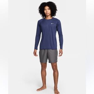 MEN’S NIKE Active long sleeve hydroguard swim shirt Sz S NWOT
